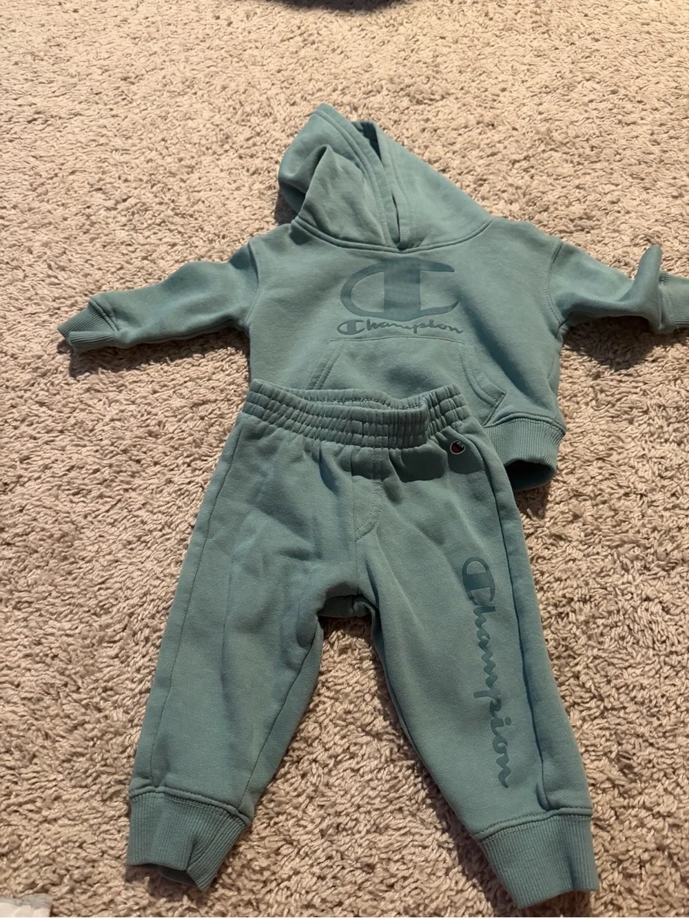 Toddler Champion Kids Teal Green Hoodie & Jogger Set 12 months